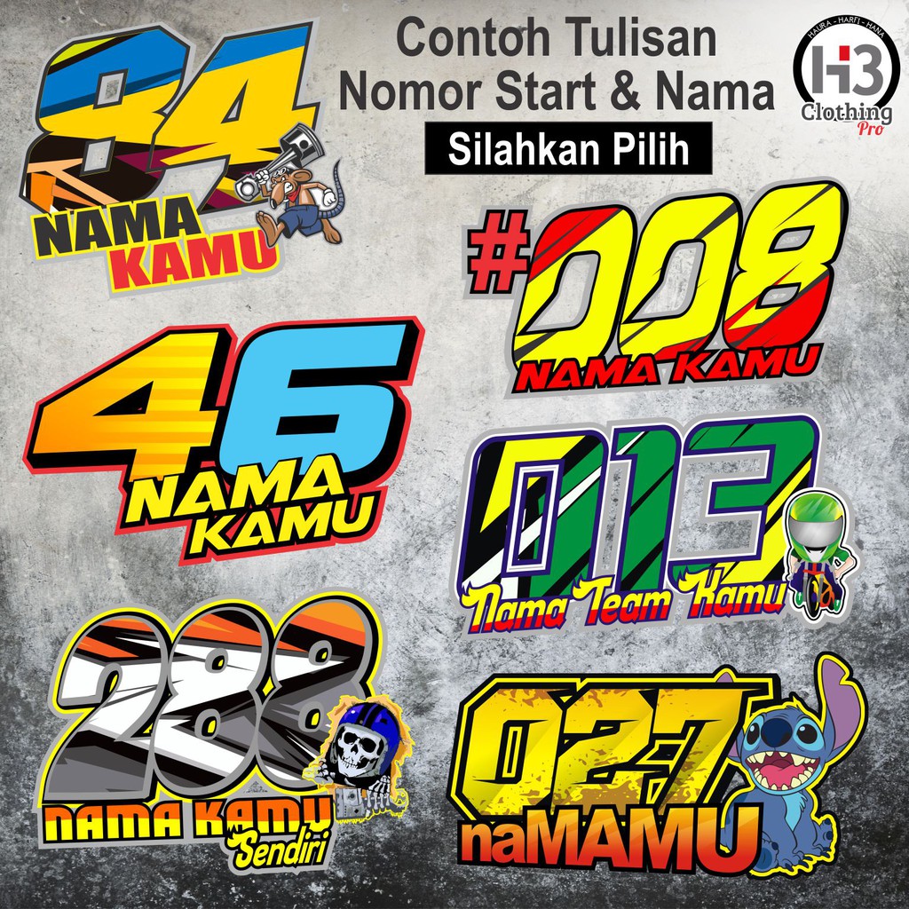 Jual Kaos Racing Speed, Custom Nama Dan Nomor Start Serta Nama Team | Shopee Indonesia