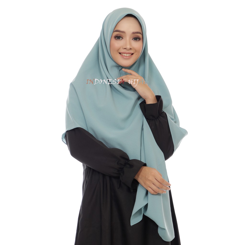 Hijab Segi Empat 150 x 150 Jumbo Ujung Jilbab Syari Tepi Dijahit Rapi