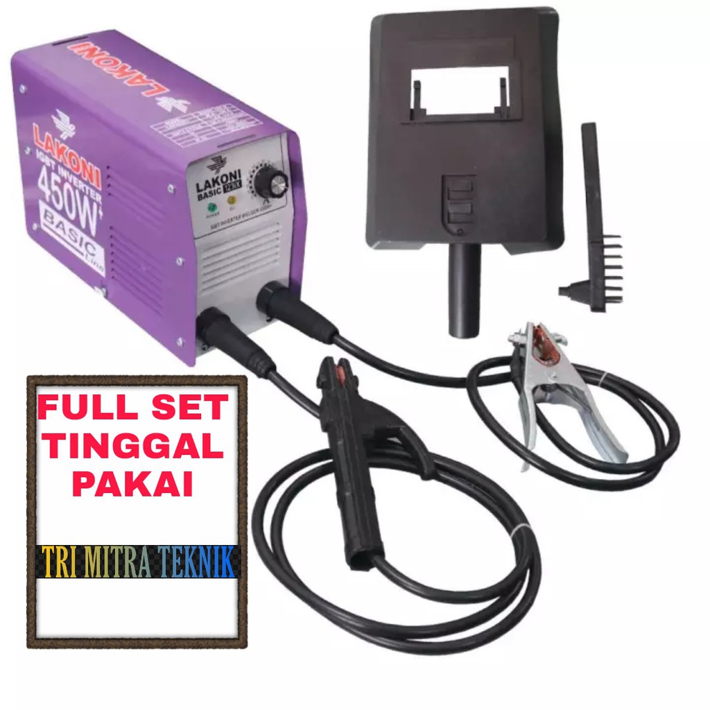 [FULL SET] Trafo Las Lakoni Basic 123ix 120A 450 Watt Mesin Las Lakoni 120A 450 Watt Shopee