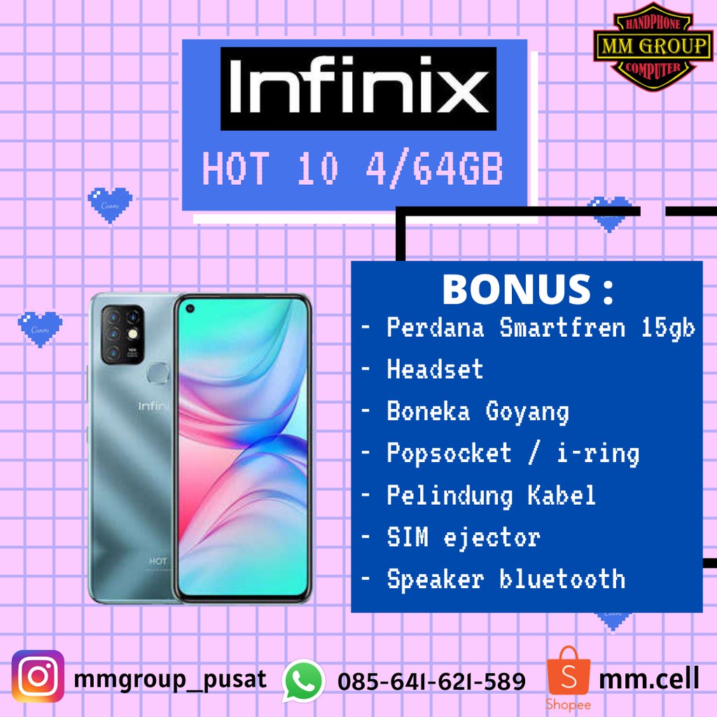 HP INFINIX HOT 10 RAM 2/32GB & 4 /64GB & 4/128GB Shopee Indonesia