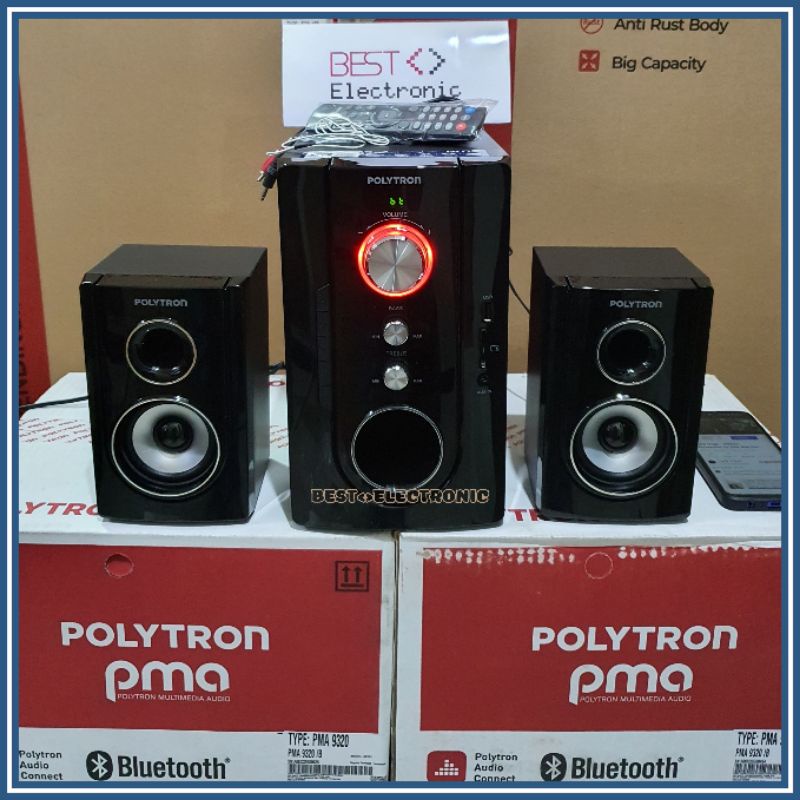 Jual SPEAKER AKTIF POLYTRON PMA 9320 PMA9320 RADIO FM + BLUETOOTH NEW