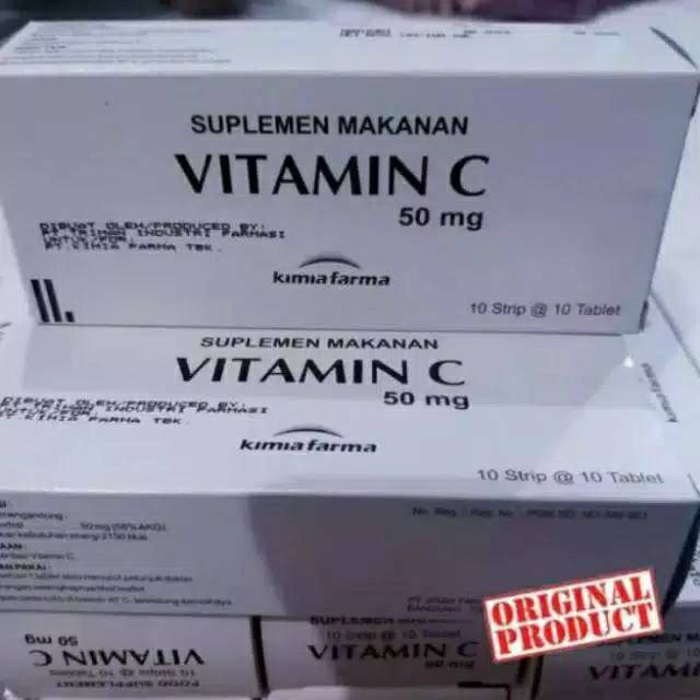 Jual VITAMIN C 50MG KIMIA FARMA 1BOX ISI 100 TABLET ORIGINAL Indonesia