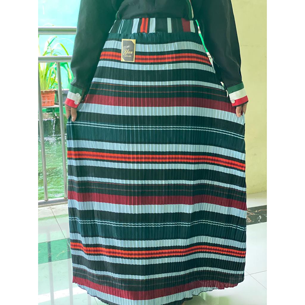 ROK PLISKET MOTIF BUNGA DAN SALUR MURAH Shopee Indonesia