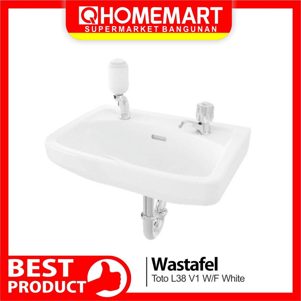 Wastafel Gantung Toto L38v1 W/F White Shopee Indonesia