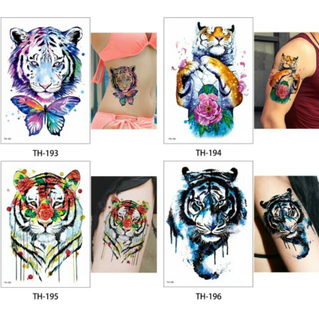 Harimau Putih Tato Gambar Keren