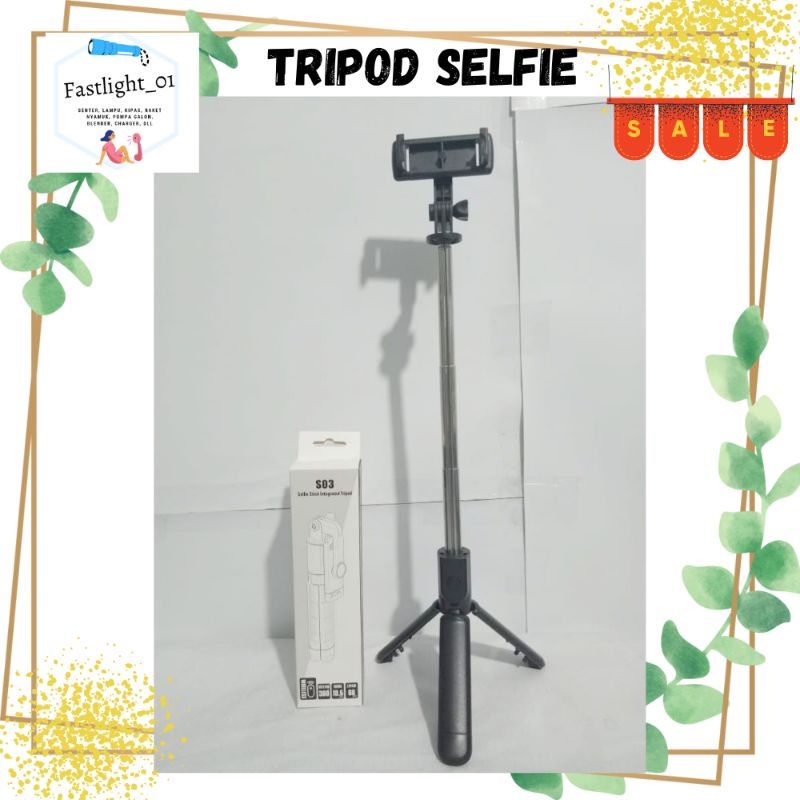 Jual Selfie Stick Integrated Tripod S03 3 IN 1 (Tongsis + Tripod