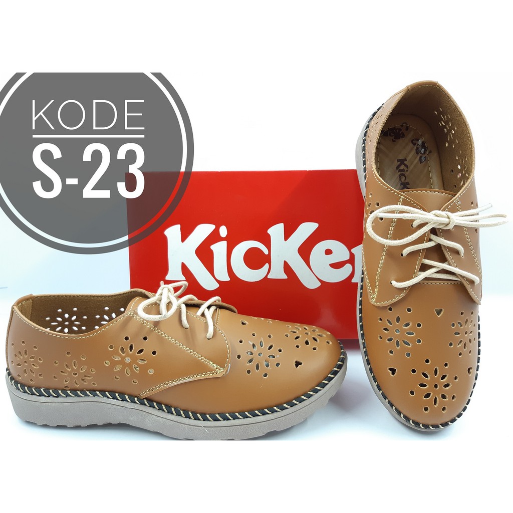 Sepatu Sandal Kickers Wanita Kode S23 Tan Shopee Indonesia