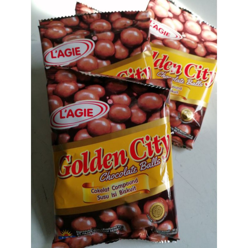 Jual Biskuit Coklat Bulat Lagie Golden City Cholate Ball 50G | Shopee Indonesia