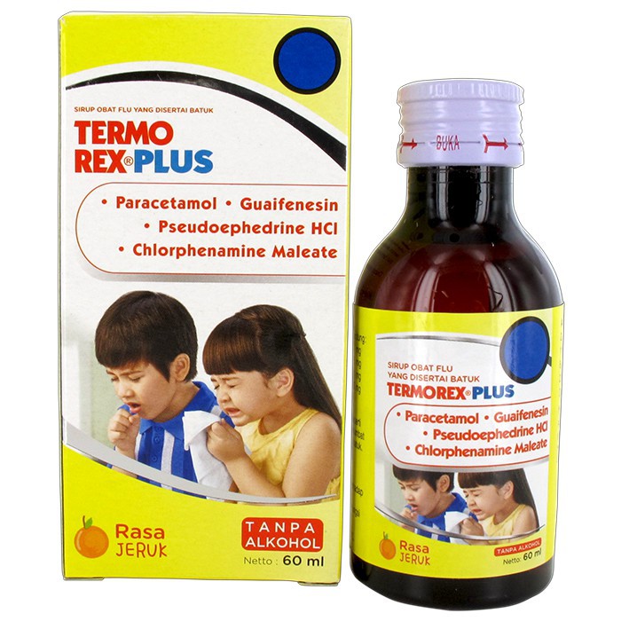 Jual Termorex Plus Sirup 60 ml Obat Demam Pusing Flu Batuk Pilek Anak