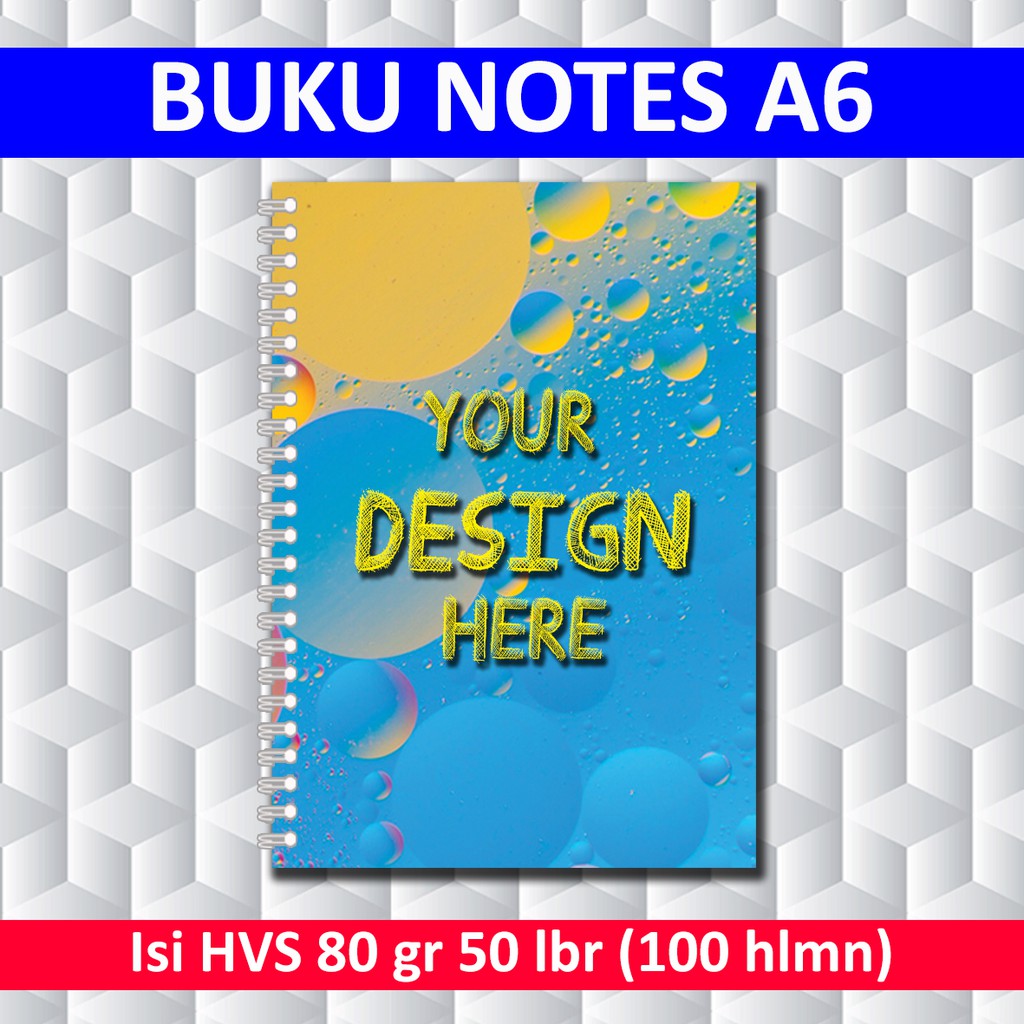 Jual Notes custom A6 / Notebook Spiral A6 / Note Book A6 / Isi 50