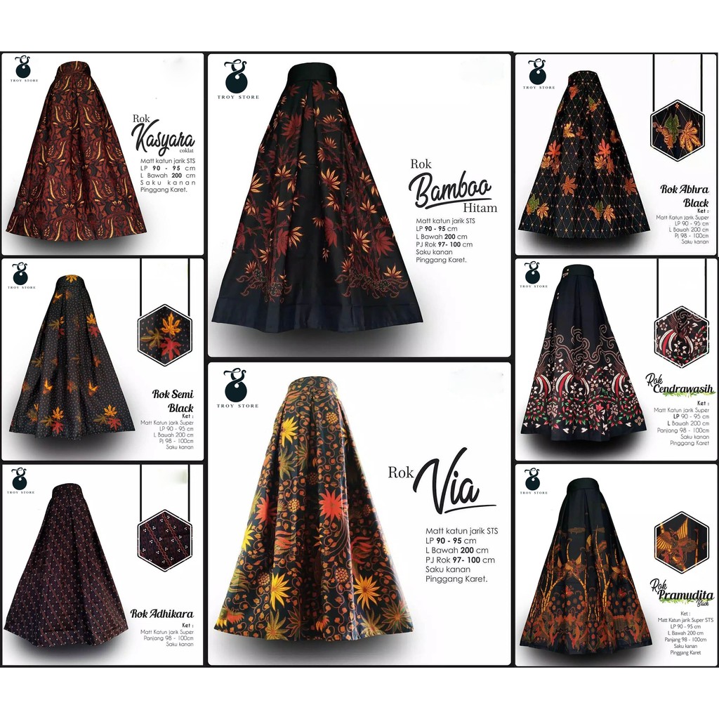 Jual [BAYAR DI TEMPAT] Rok Batik Payung/Umbrella/Kupu Kupu Model Terbaru Indonesia