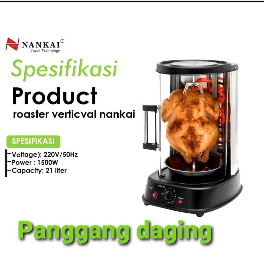 KEBAB Panggangan Bakar Daging Roaster Vertical Nankai Shopee Indonesia