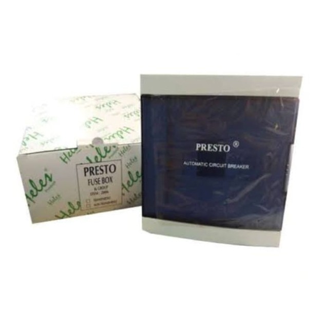 Presto box MCB 6 group inbow tanam tutup transparan heles