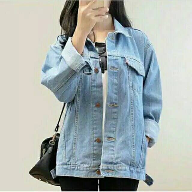 GROSIR JAKET DENIM WANITA JEANS MURAH LEBAY OVERSIZE BIOBLITZ BIOWASH Shopee Indonesia