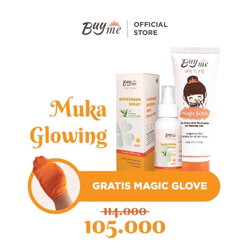 Jual BuyMe Paket Skincare Brightening Lengkap Sabun Sunscreen Scrub