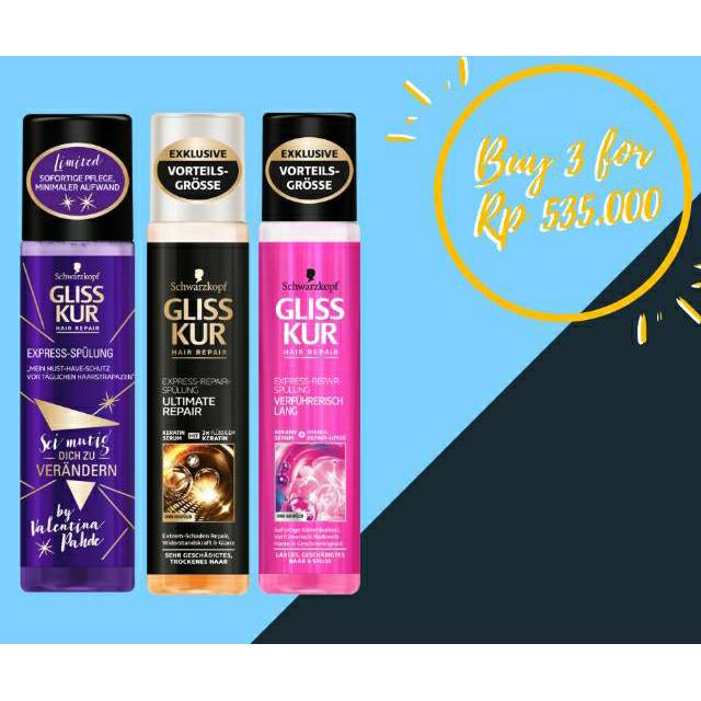 Jual Schwarzkopf Gliss Kur Hair Repair | Shopee Indonesia
