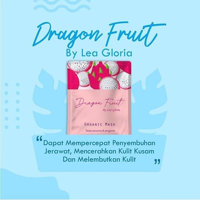 MASKER ORGANIK PREMIUM BY LEA GLORIA DRAGON FRUIT | Shopee Indonesia