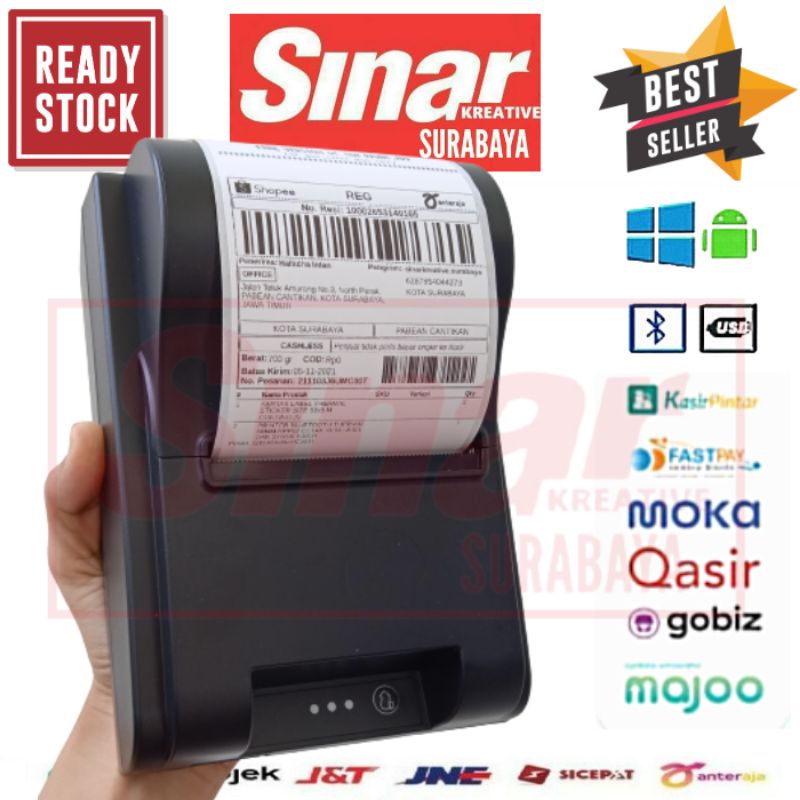 PRINTER THERMAL BLUETOOTH 80MM IWARE C80BT MESIN KASIR CETAK STRUK DAN RESI PENGIRIMAN