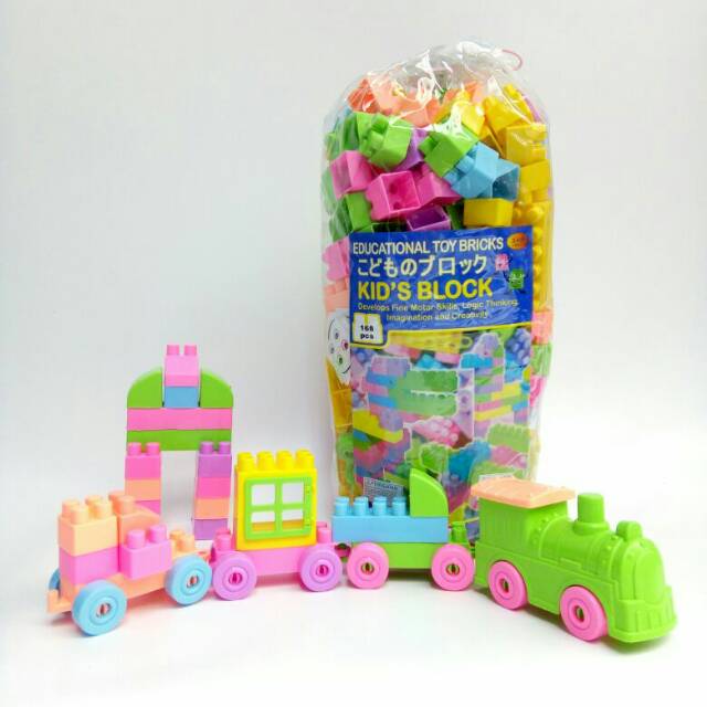 Jual (Ongkir1Kg) Kids Block Bongkar Pasang Edukasi Blok / Balok Susun Mainan Anak Edukatif Blocks Bricks | Shopee Indonesia