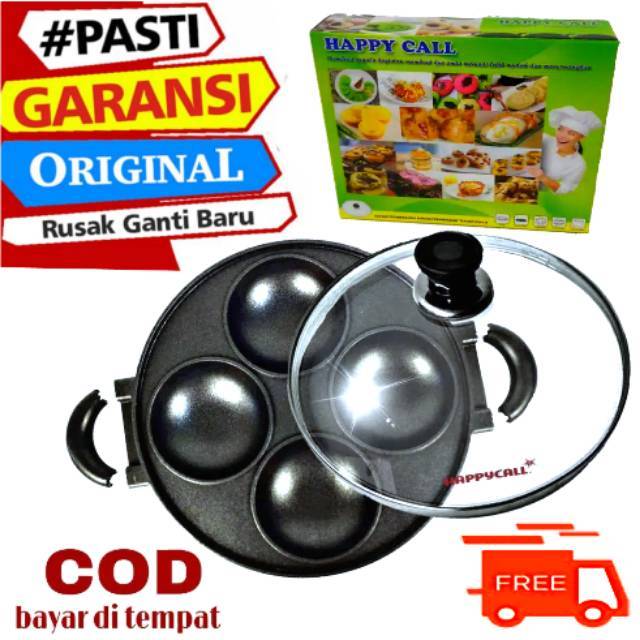 Cetakan kue surabi 4 lubang happy call loyang pembuat bikang ambon