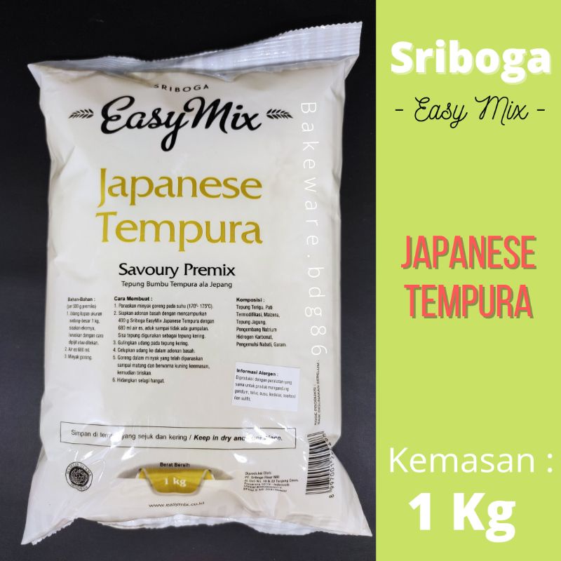 Jual SRIBOGA EASY MIX JAPANESE TEMPURA 1 KG TEPUNG PREMIX TEMPURA