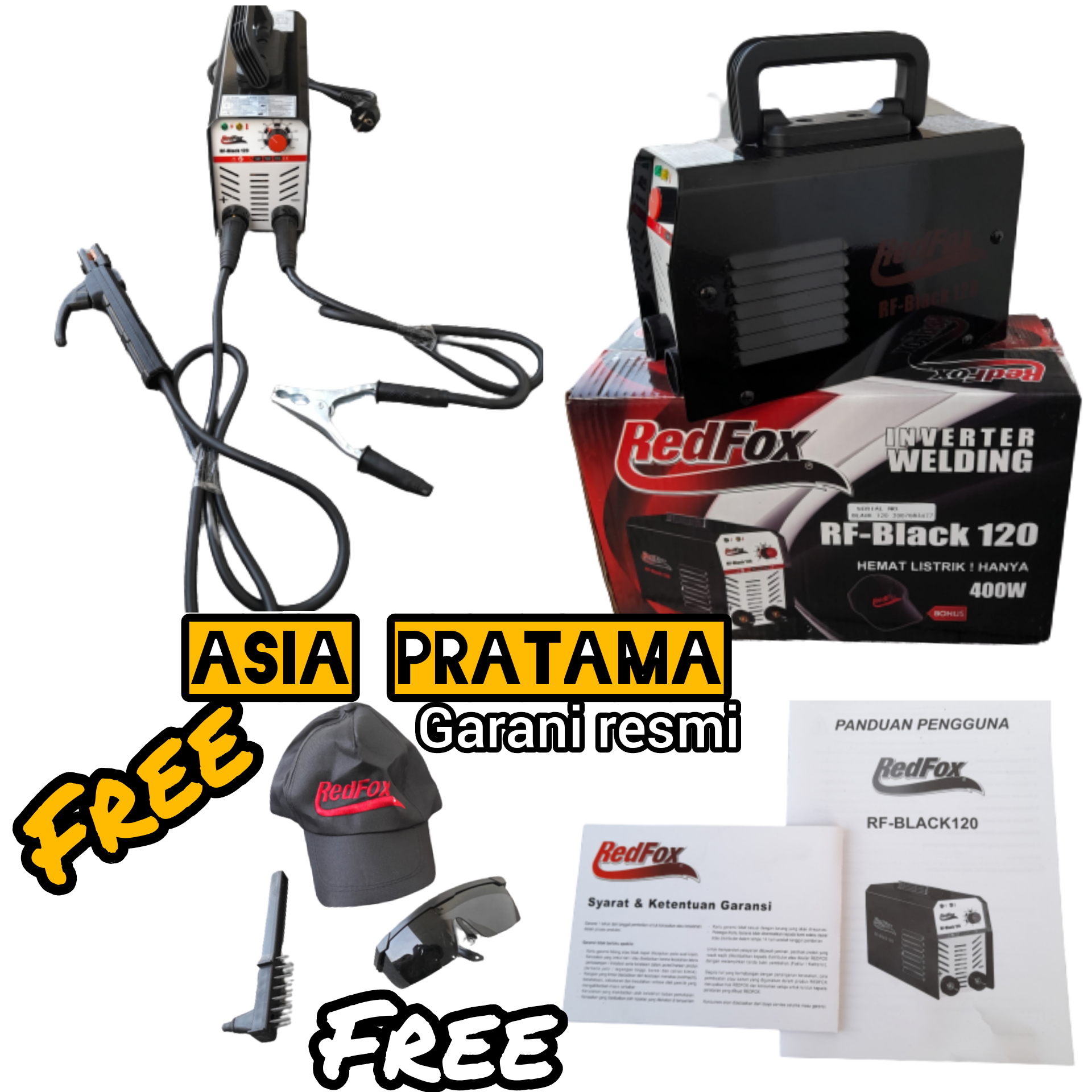 NEW PROMO REDFOX Mesin Las Listrik Inverter Welding 400Watt 120A RFBlack 120 Shopee Indonesia