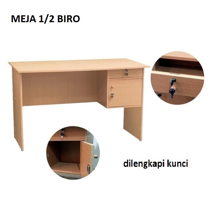 MEJA KERJA 1/2 BIRO BELAJAR KANTOR EKONOMIS [KHUSUS MEDAN