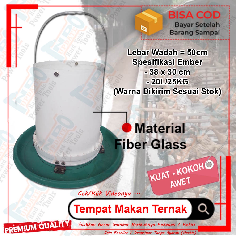 Jual Tempat Makan Unggas Pakan Bebek Wadah Ember Ternak Entok Jumbo