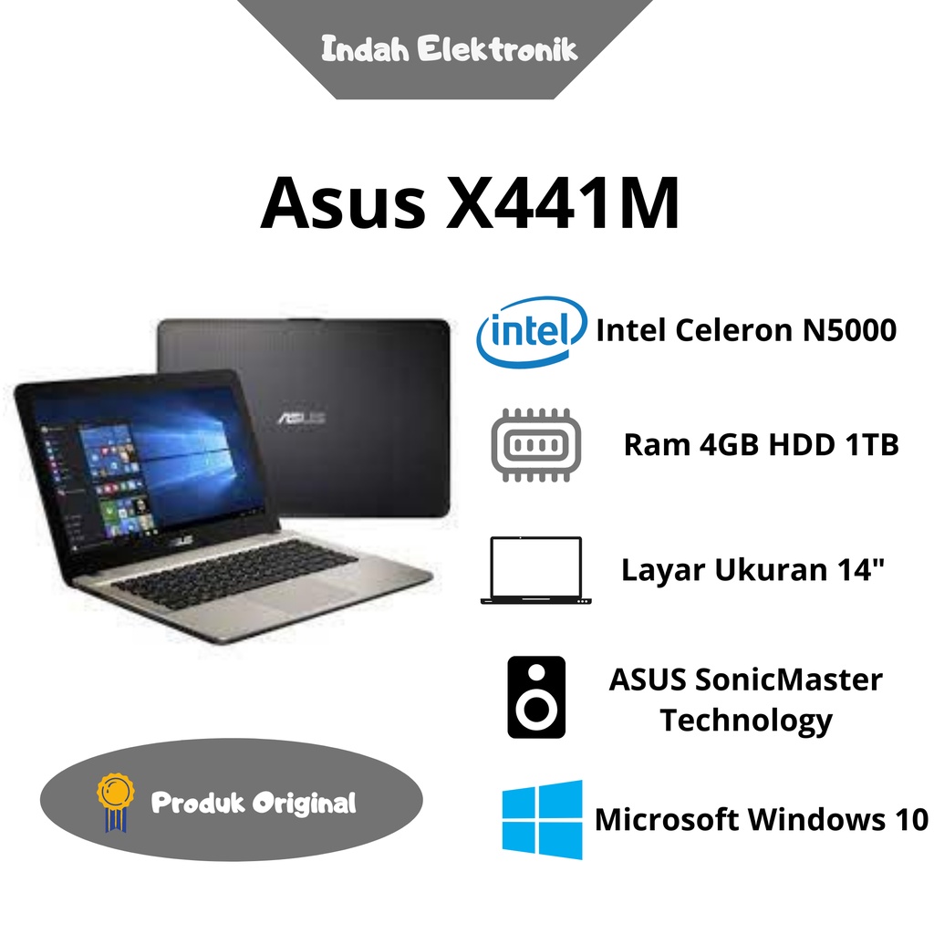 Jual Laptop Asus X441M 4GB 1TB Shopee Indonesia