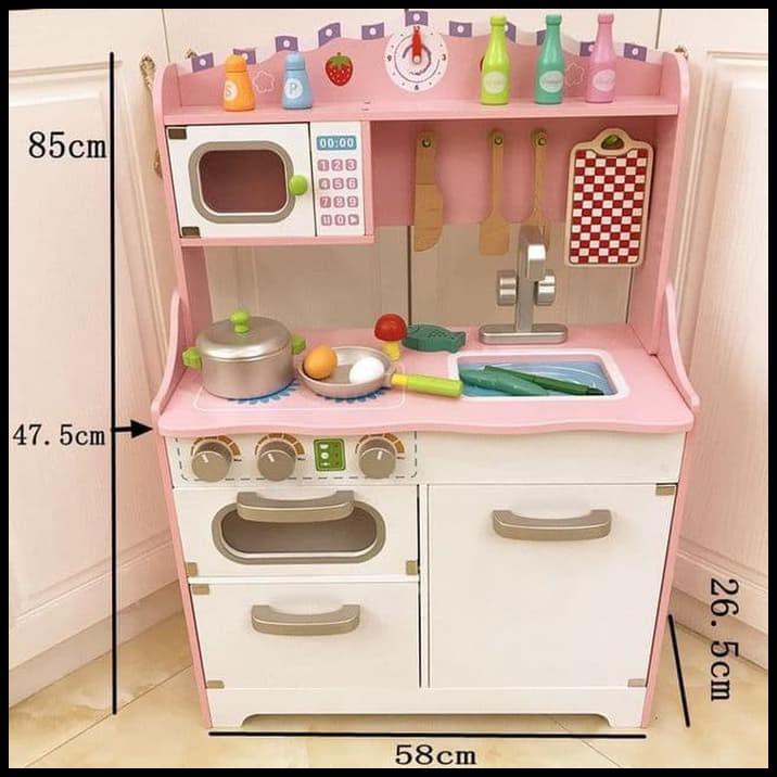Jual Mainan Kayu Kitchen Set Anak Wooden Alat Masak Mainan Edukatif Vegb22X | Shopee Indonesia