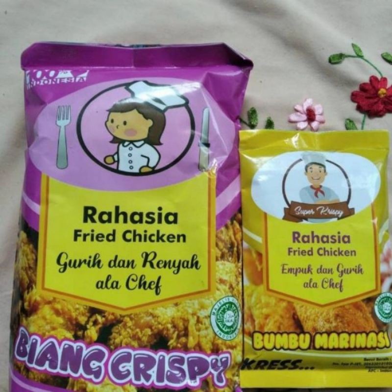Bumbu Biang Crispy 750 g dan Bumbu Marinasi 250 g tepung biang marinasi