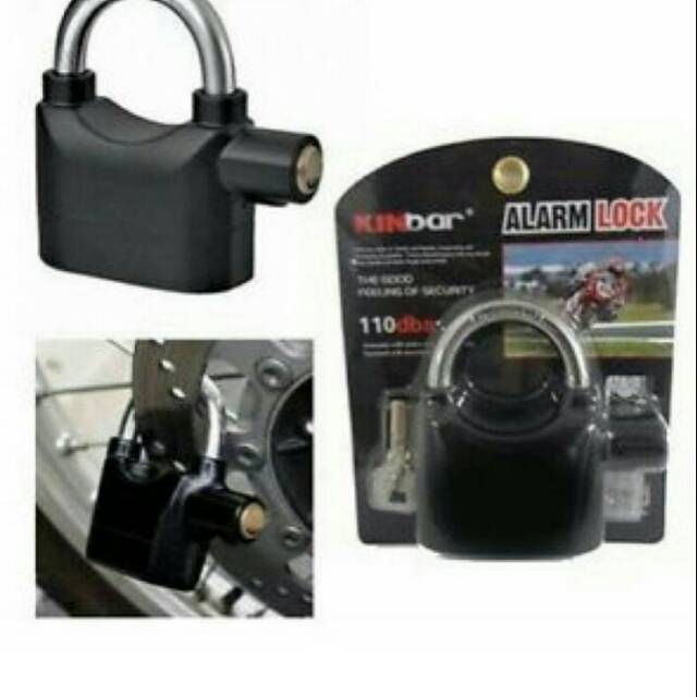 Gembok Alarm KINBAR / Gembok anti maling Alarm lock
