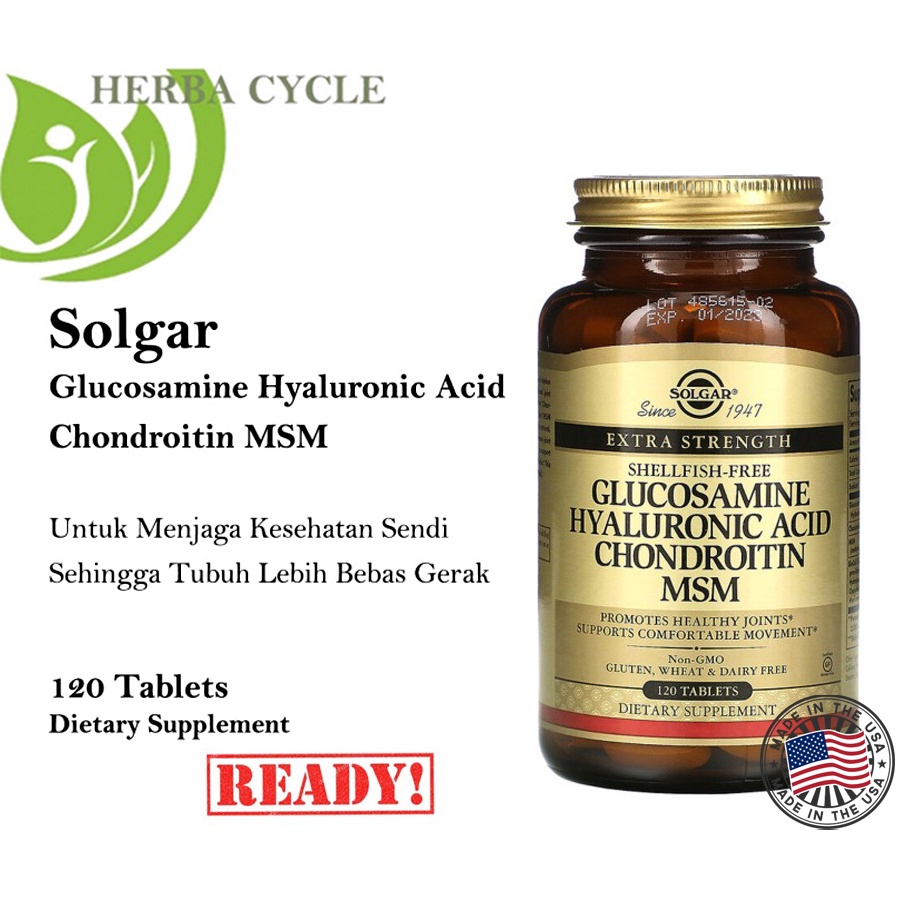 Jual Solgar Glucosamine Hyaluronic Acid Chodroitin Msm 120 Tabs Jaga Kesehatan Gerak Sendi Tidak Kaku | Shopee Indonesia