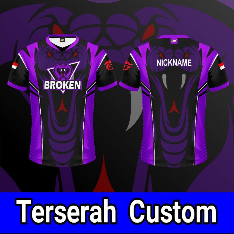 BAJU JERSEY CUSTOM GAMING FF TC001 Shopee Indonesia
