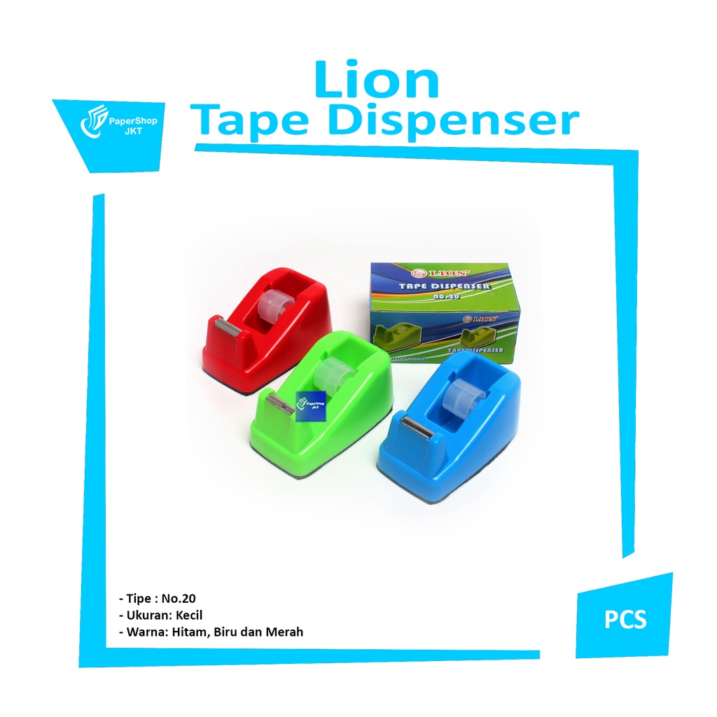 Jual LION Tape Dispenser No20 Tempat Isolasi kecil PCS Shopee