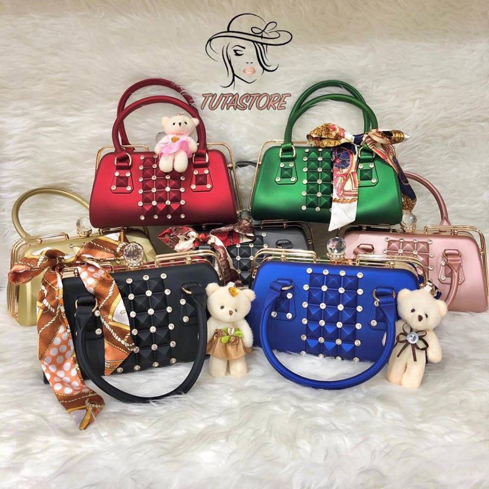 TAS IMPORT JAKARTA JELLY MATTE BEHEL STUD DIAMOND BSD25D FREE BONEKA DAN SYAL Shopee Indonesia