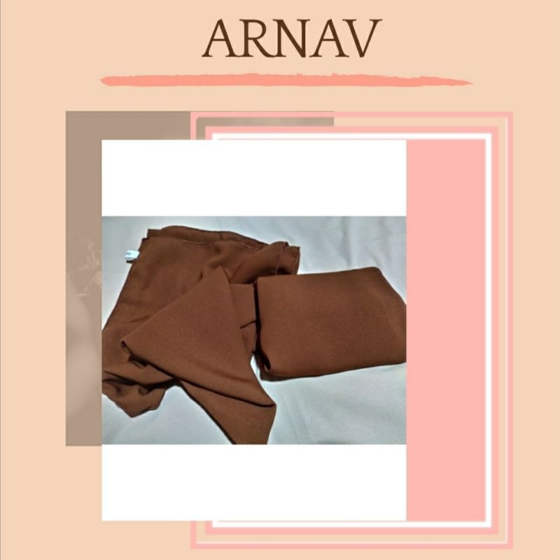 Jual Jilbab Segi Empat Warna Coklat Tawny - Bahan Yoris Premium - Arnav | Shopee Indonesia