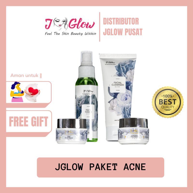 Jglow Skincare Paket Acne / ORIGINAL / PERAWATAN WAJAH / JGLOW GLOWING