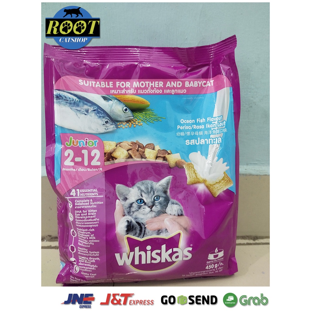 Jual Whiskas Junior Ocean Fish 450 Gram Makanan Kering Kucing Shopee