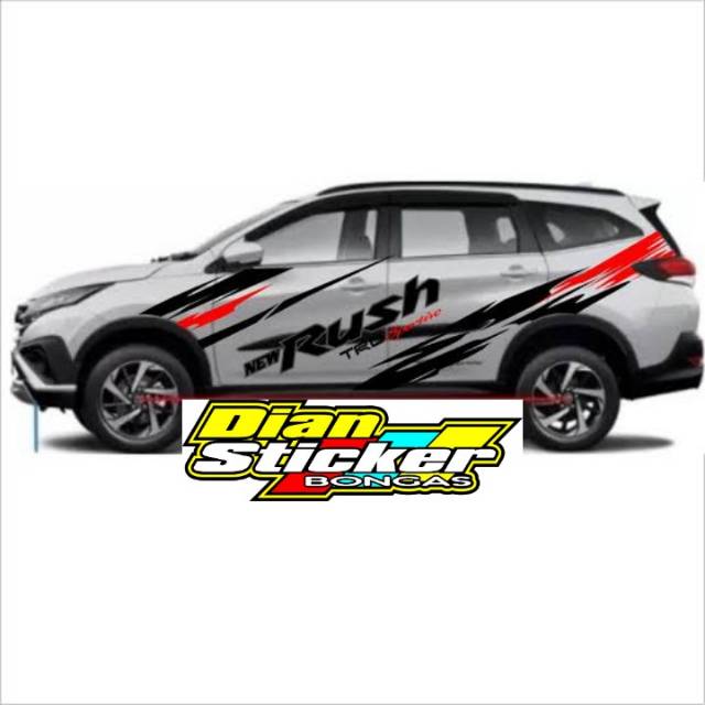 Jual Striping cutting sticker toyota rush & terios. Bonus sticker nama