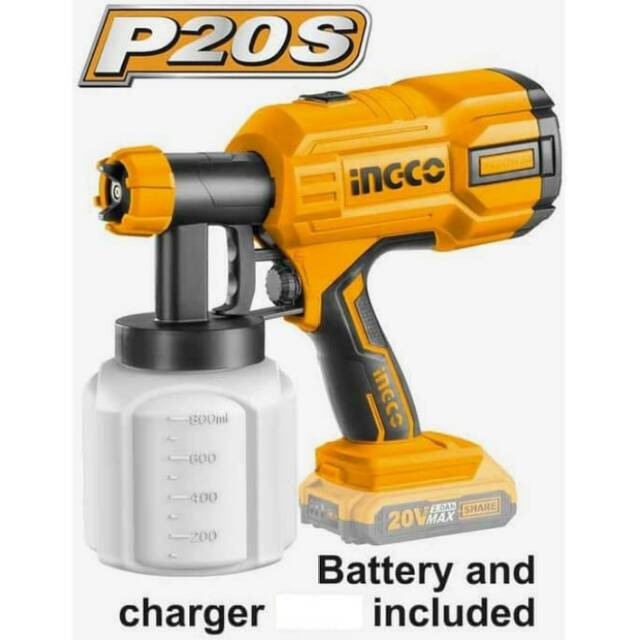 Gun Spray Cat Listrik Cordless Baterai 20volt INGCO Tipe CSGLI2001 Shopee Indonesia