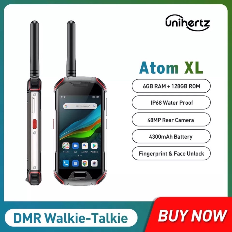 Jual Unihertz Atom XL WalkieTalkie IP68 Rugged RAM 6GB ROM 128GB