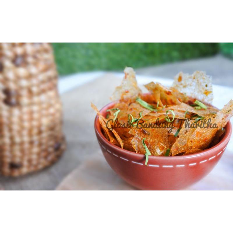 Keripik beling/Keripik kaca daun jeruk/Snack/Cemilan pedas TERLARIS
