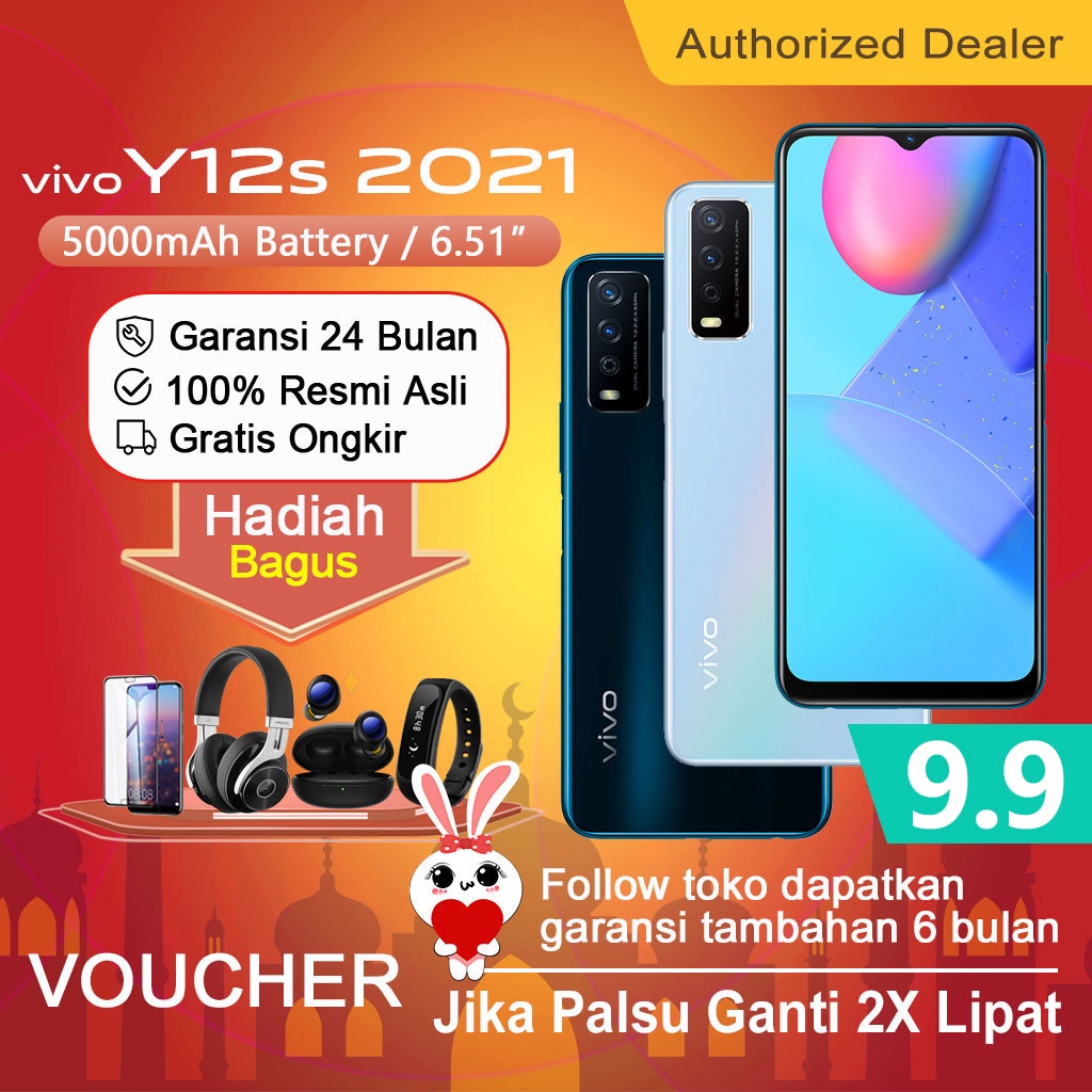 VIVO Y12S 2021 3GB/32GB VIVO Y20 2021 4GB/64GB GARANSI