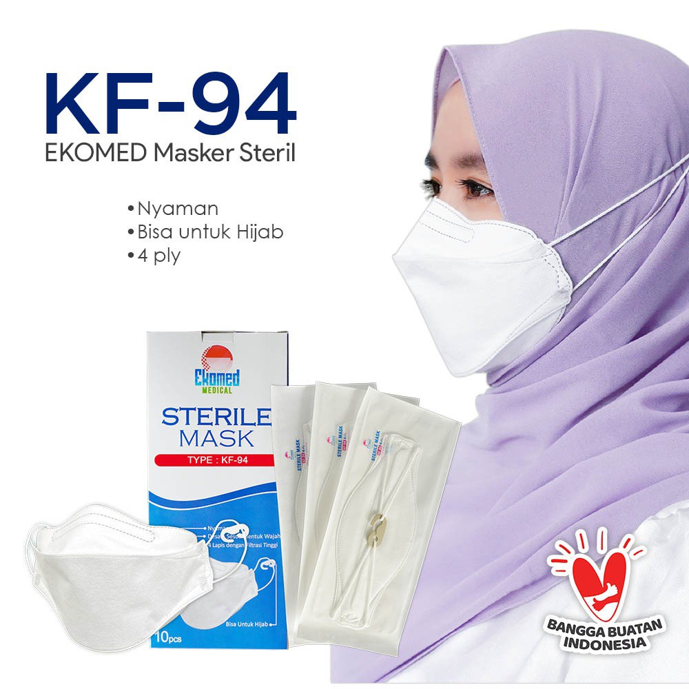 Masker Medis KF94 4ply EKOMED Steril Mask KF 94 Earloop