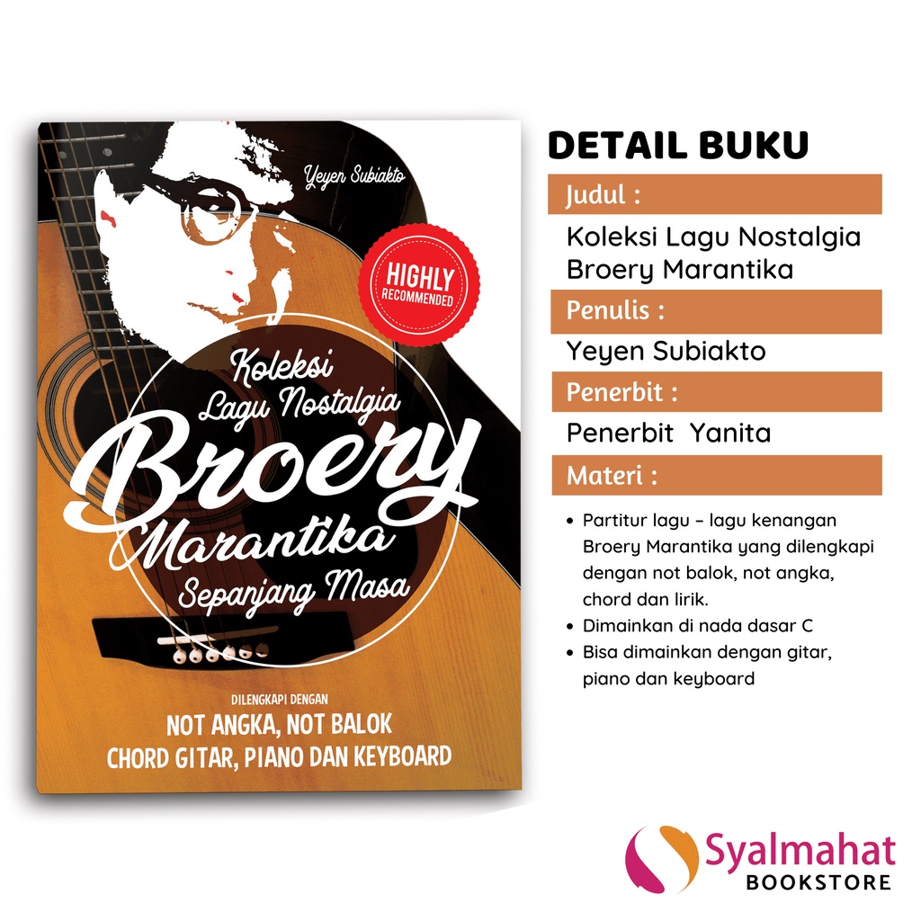 Jual Buku Musik Koleksi Lagu Kenangan Broery Marantika Bisa Gitar, Keyboard Dan Piano Indonesia|Shopee Indonesia