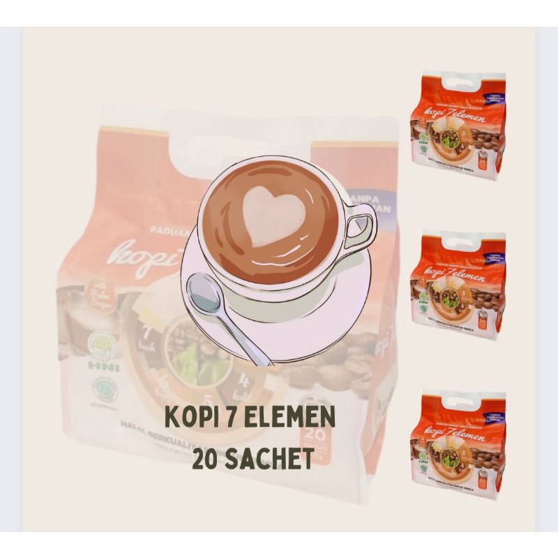 Jual Kopi 7 Elemen 20 Sachet Merah Shopee Indonesia