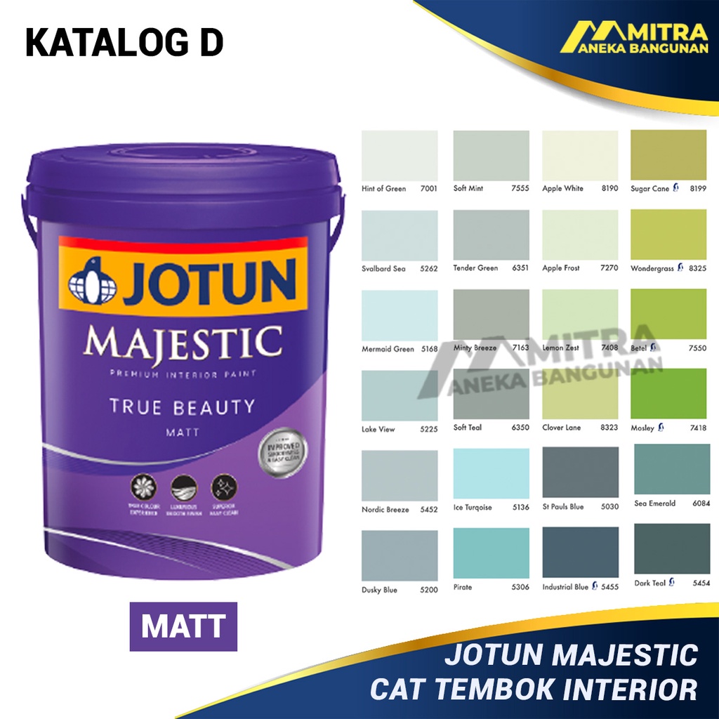 Jual CAT TEMBOK INTERIOR JOTUN MAJESTIC TRUE BEAUTY MATT 2,5 LITER