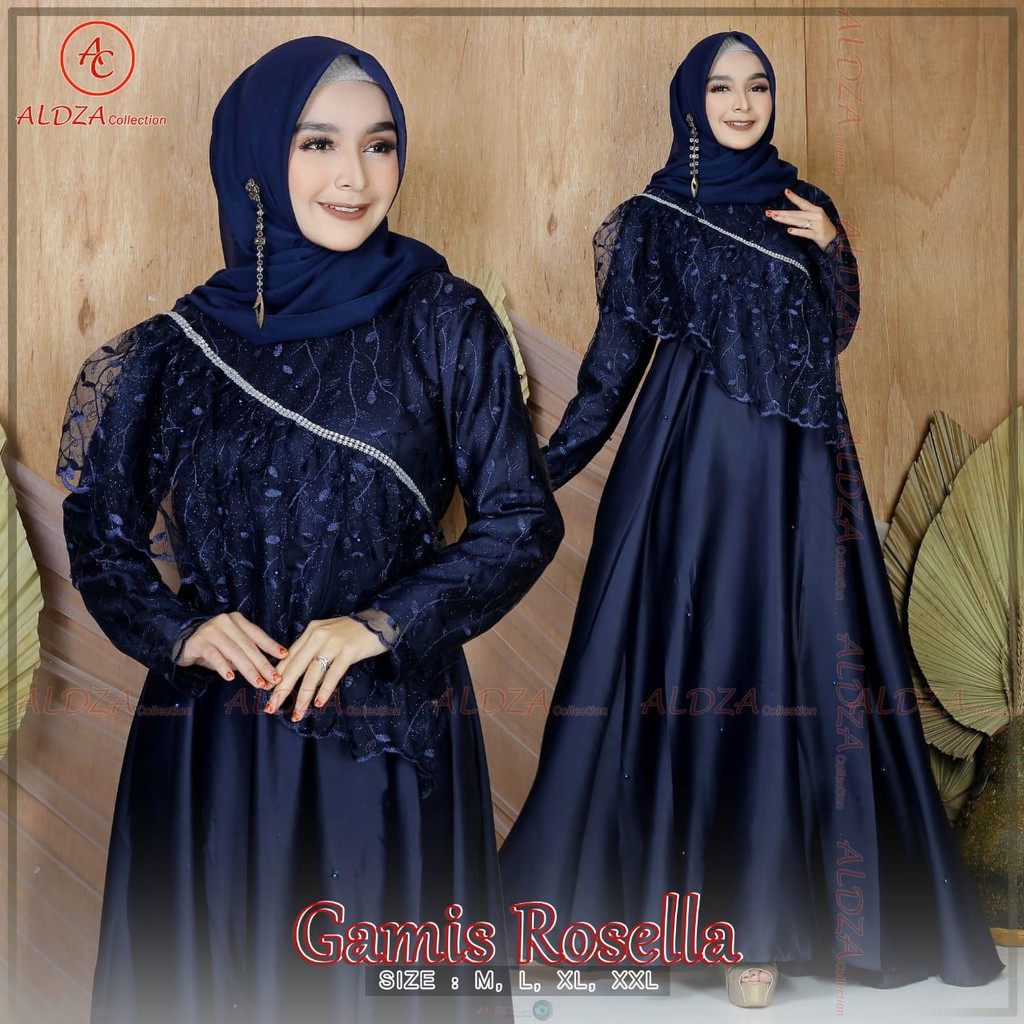 NEW MODEL !!! Kebaya semi gamis rosella tulle kombinasi valvet / kebaya