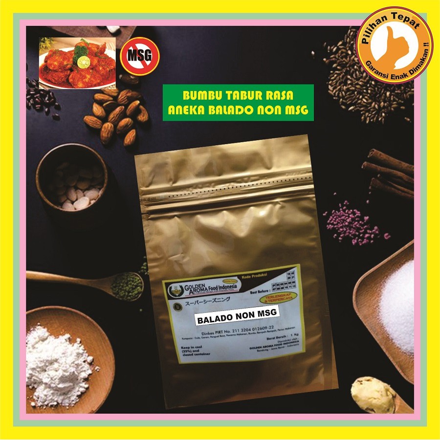 Bumbu Tabur NON MSG Balado 1 Kg Enak Gurih Murah Bubuk Tabur Rasa